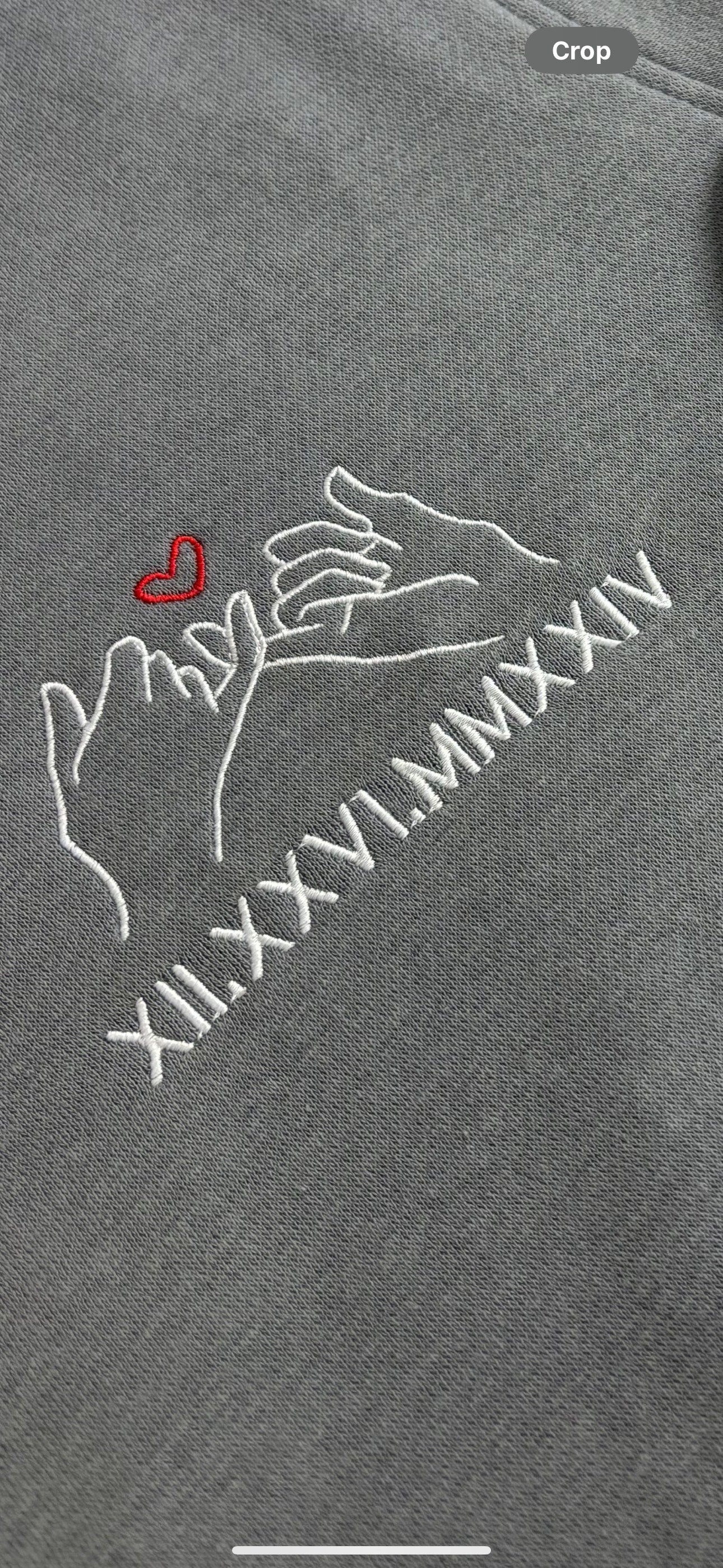 Pulover z personaliziranimi rimskimi številkami