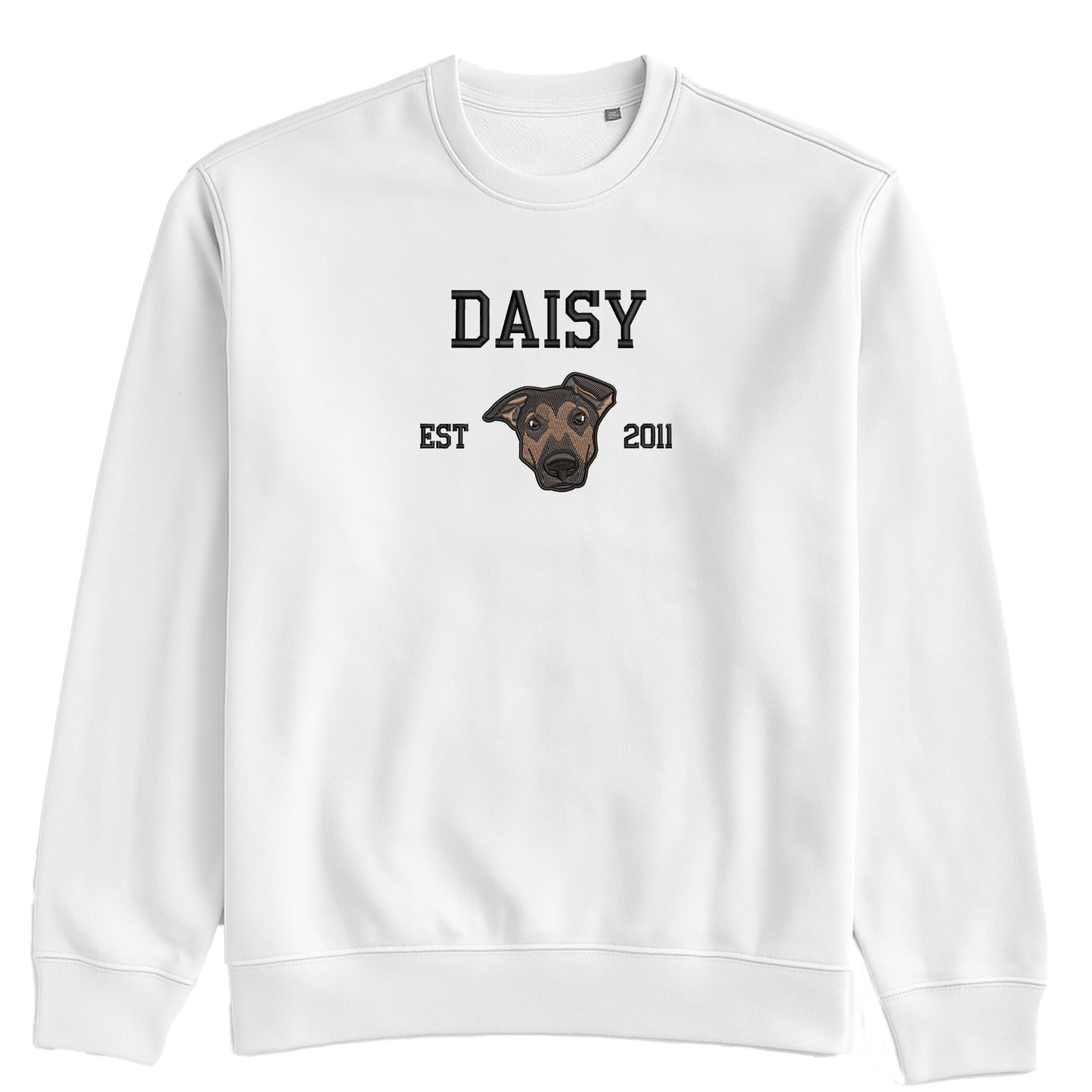 Pulover/Hoodie z vezenim portretom ljubljenčka z imenom in datumom