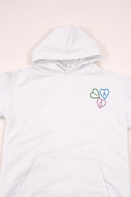 Pulover/hoodie z začetnicami otrok v srčkih