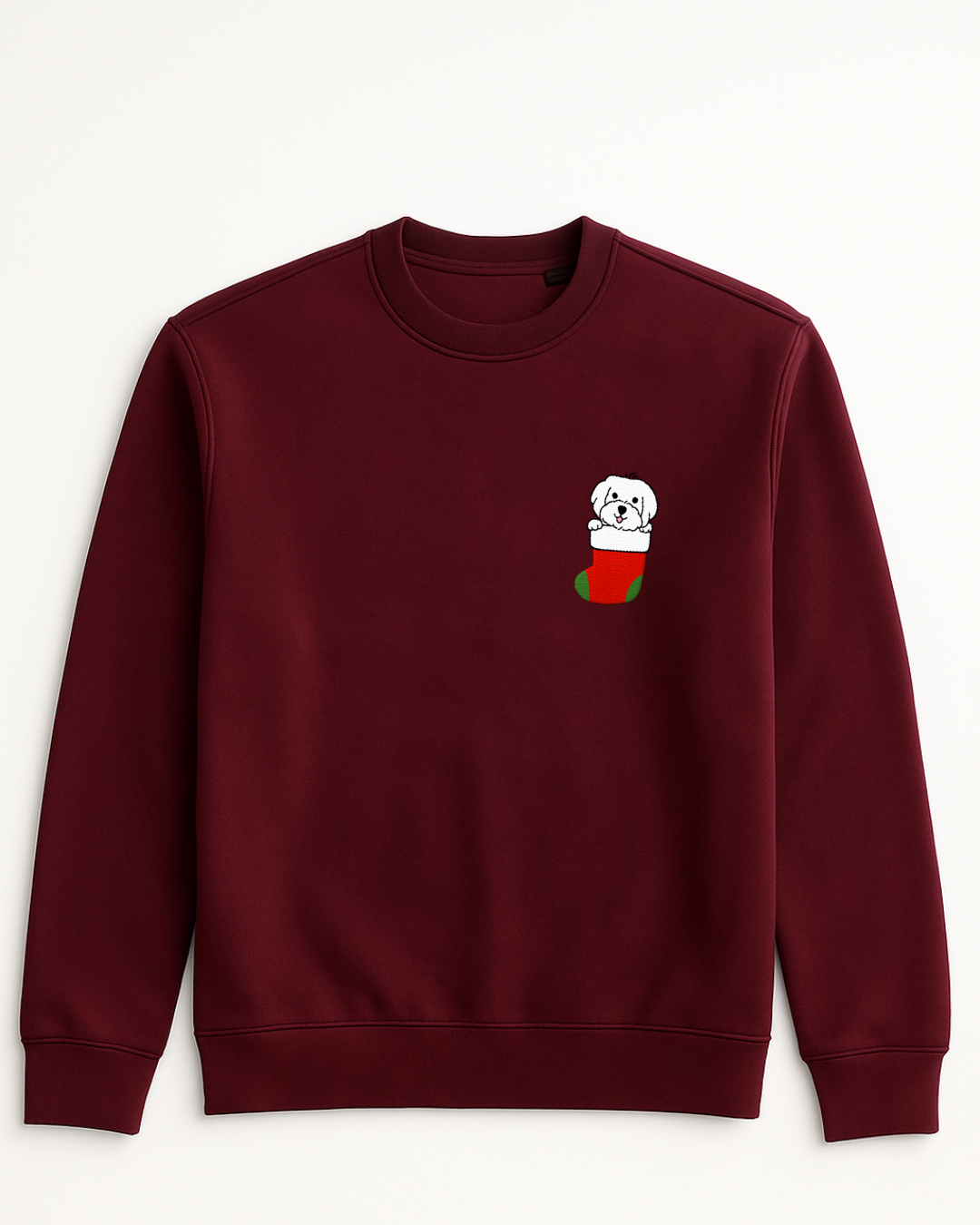 Pulover z ljubljenčkom - božični motiv