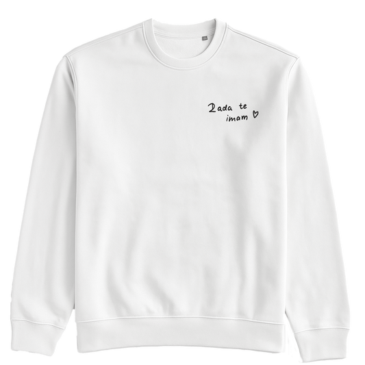 Pulover s tvojim vezenim napisom