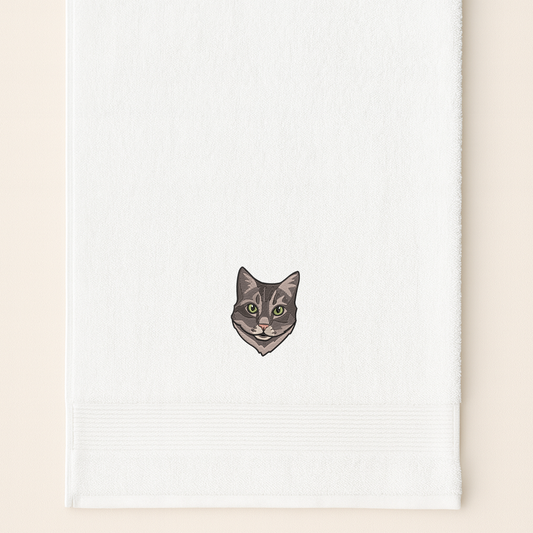 Personalizirana brisača 50x100 z vezenim portretom ljubljenčka